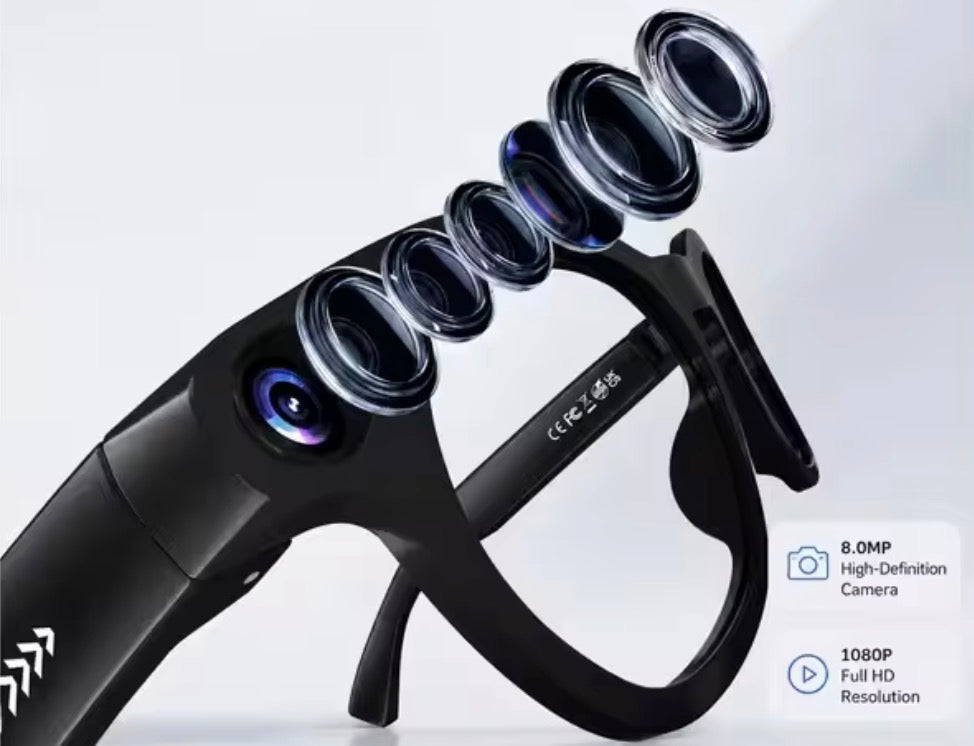 Lentes Inteligentes con Cámara integrada de 8MP, empleados por IA