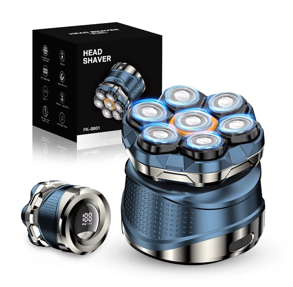 Rasuradora de Cabello de 7 Cabezas Recargable