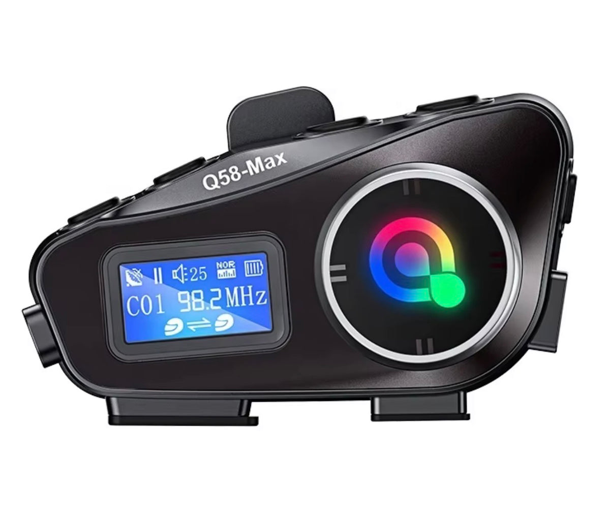 Intercomunicador auricular Bluetooth Modelo Q58 Max Para Casco de Motorizado