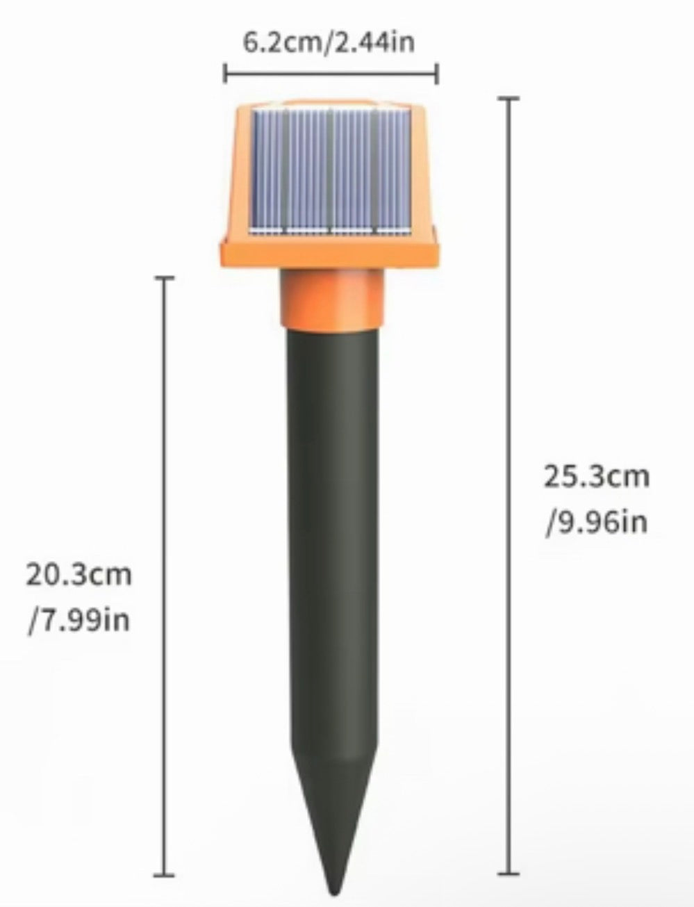 Dispositivo repelente de rodadores con sistema de vibración y ultrasonido, carga solar